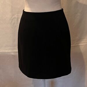 Black Mini Skirt The Limited Size 2 with side zipper and side slits